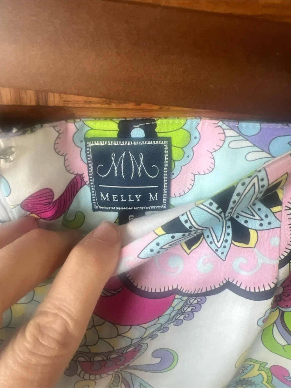 Melly M White Mini Skirt with Multicolor Paisley Print